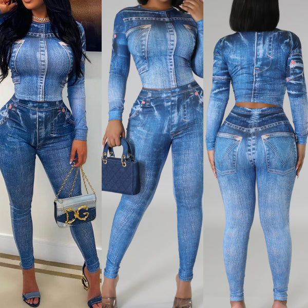 Denim Honey Legging Set
