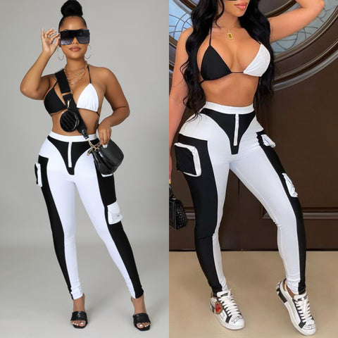 Checker Pants Set