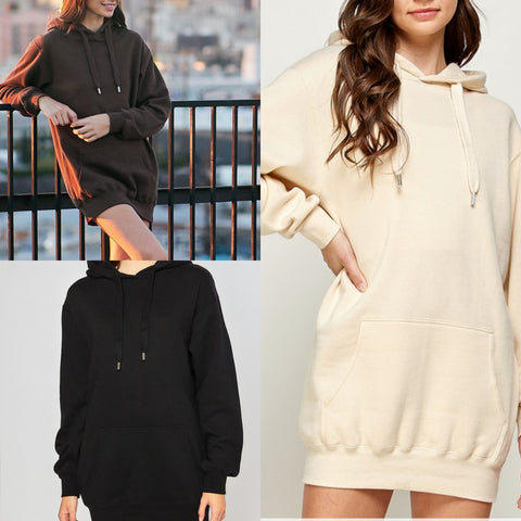 Essential pullover hoodie dress