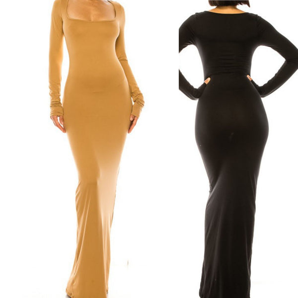 Long sleeve maxi dress